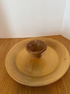 Wooden Maple  Serving Centerpiece Plate